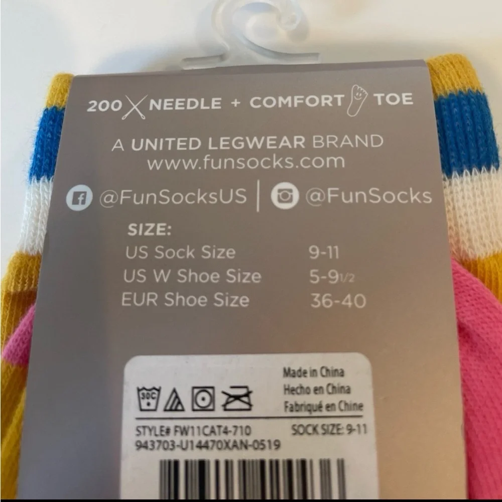 Cat Patterned Fun Socks for Women